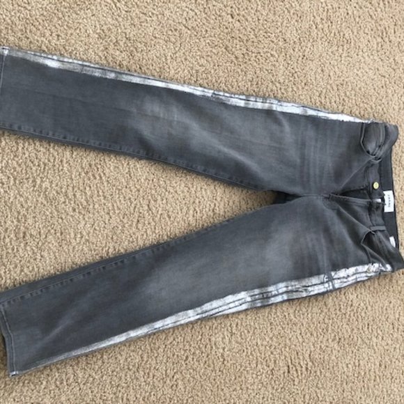 Frame Le High Straight Foil Tux Jeans, Size 29 - Picture 5 of 9